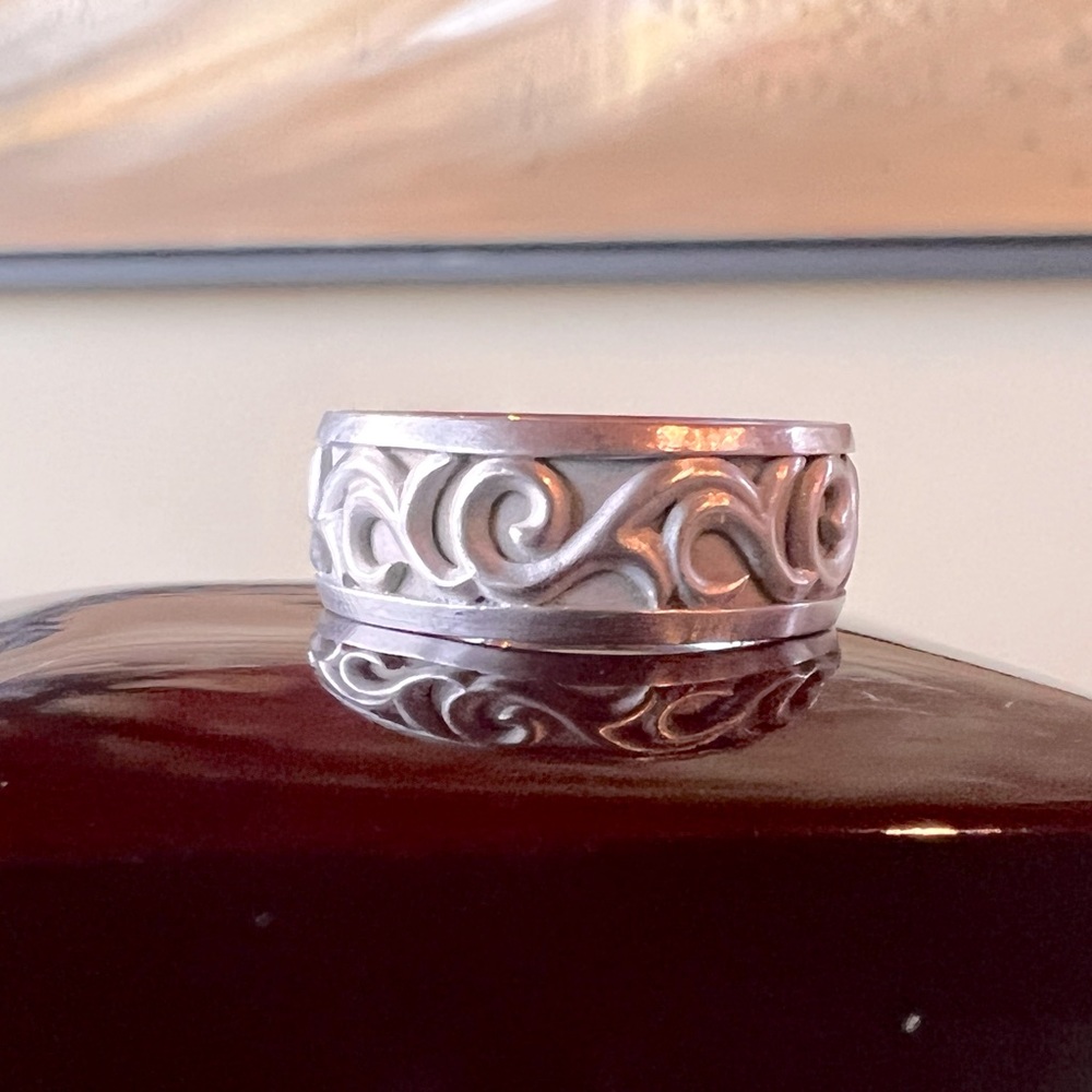 Man’s band ring Platinum/14K white gold